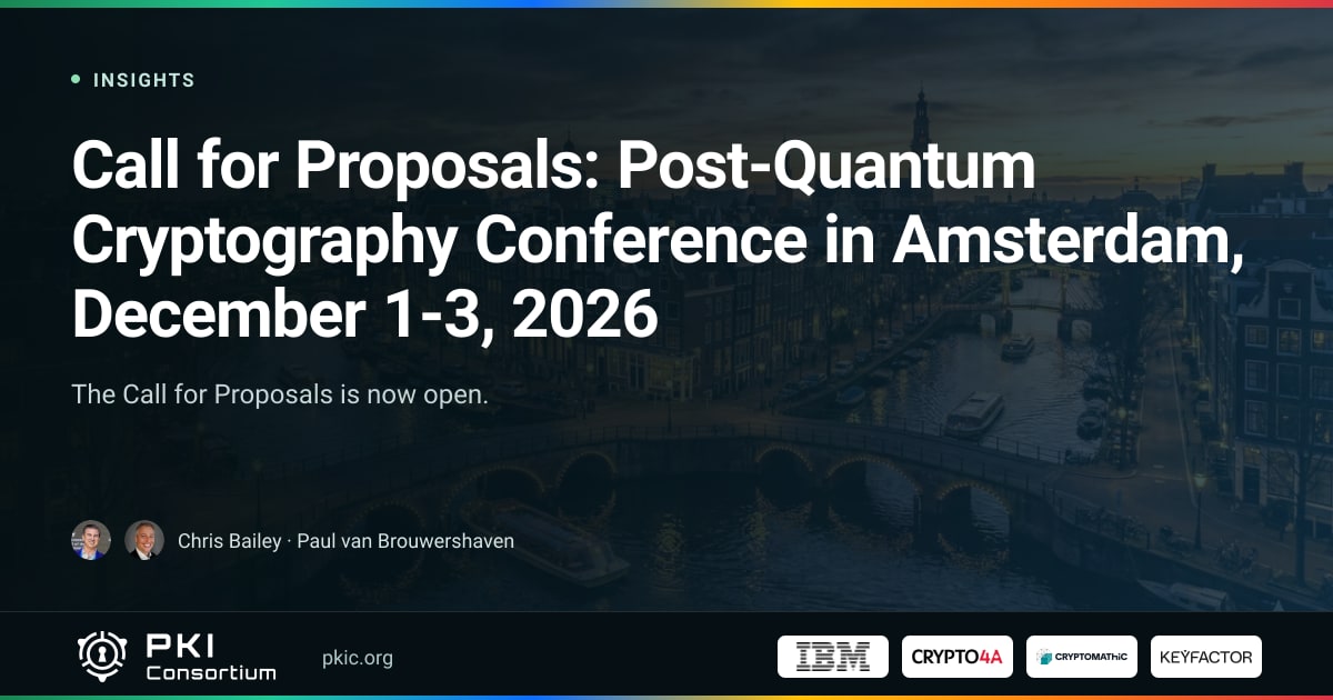 Call for Proposals: Post-Quantum Cryptography Conference in Amsterdam ...