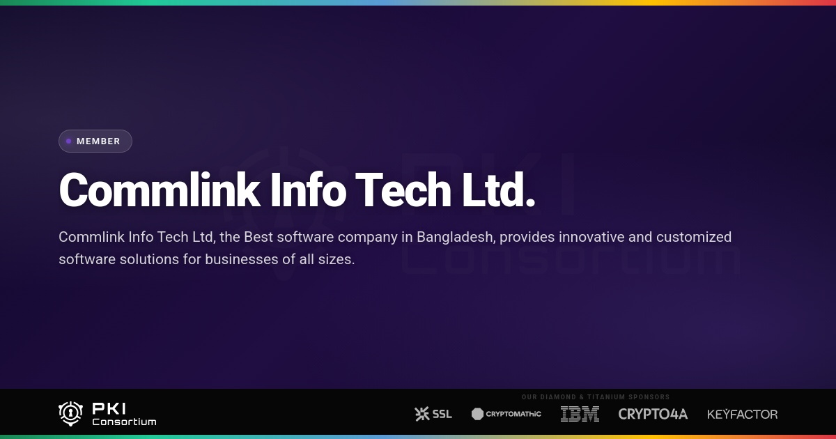 Sw Commlink Commlink Info Tech Ltd. | PKI Consortium