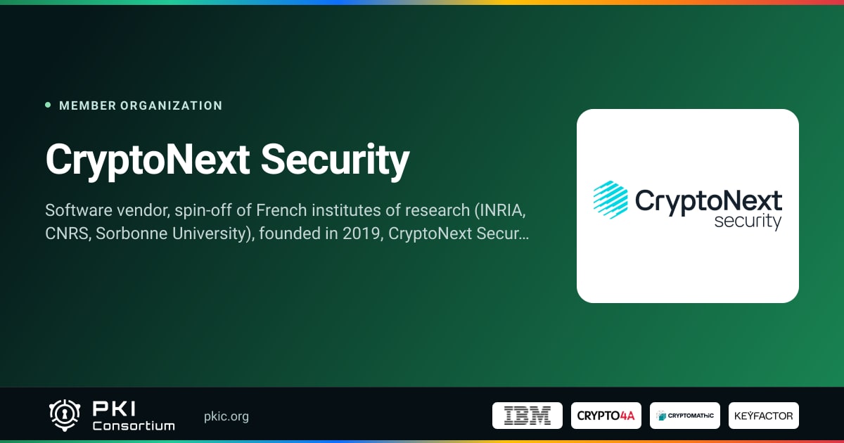 CryptoNext Security | PKI Consortium
