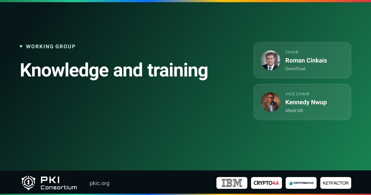 Knowledge and training | PKI Consortium