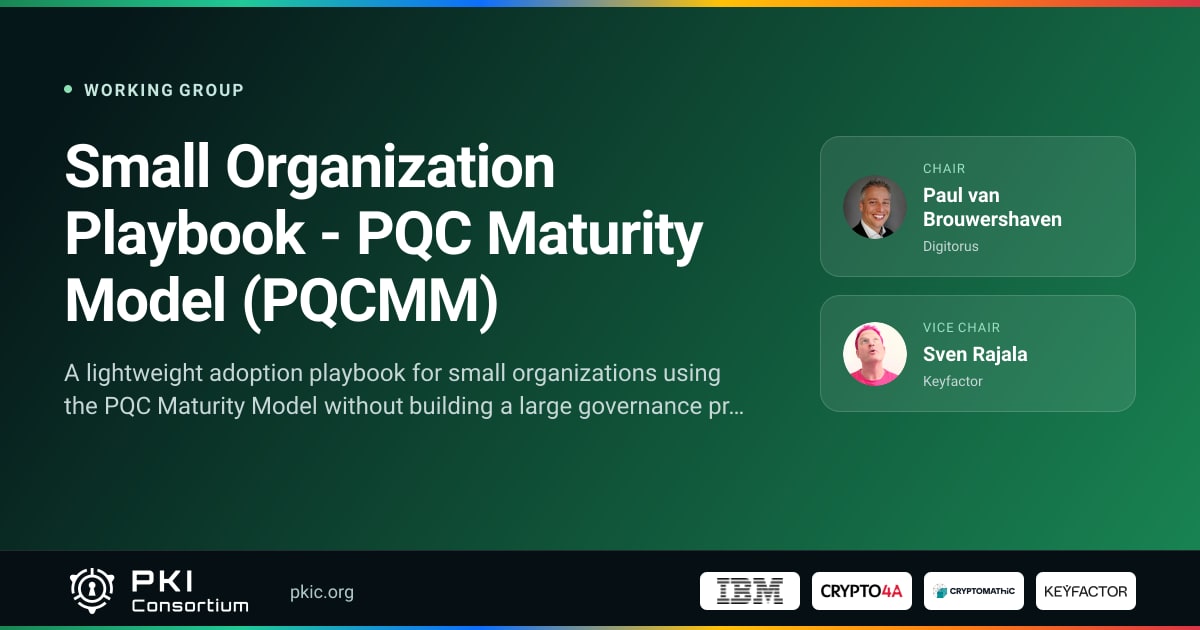 Small Organization Playbook - PQC Maturity Model (PQCMM) | PKI Consortium