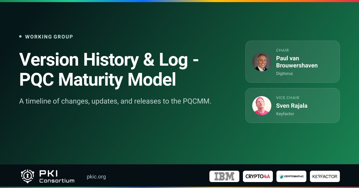 Version History & Log - PQC Maturity Model | PKI Consortium
