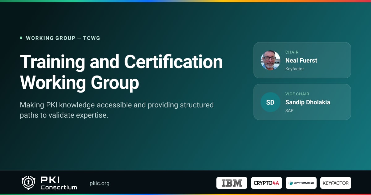 Training and Certification Working Group | PKI Consortium